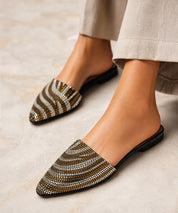 Dark Glam Flat Mules