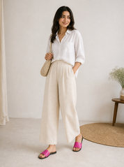 Pink Slip-on Flat Sandals