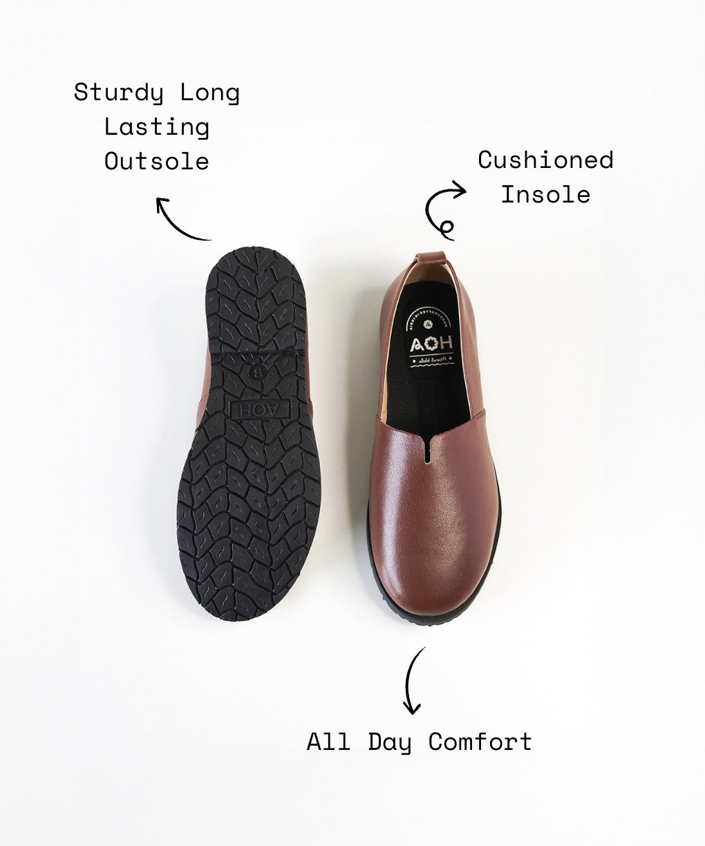 Brown Leather Loafer Shoes