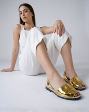 Golden Slingback Sandals