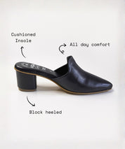 Black-Block Mules Heels