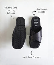 Black Criss-Cross Sandals