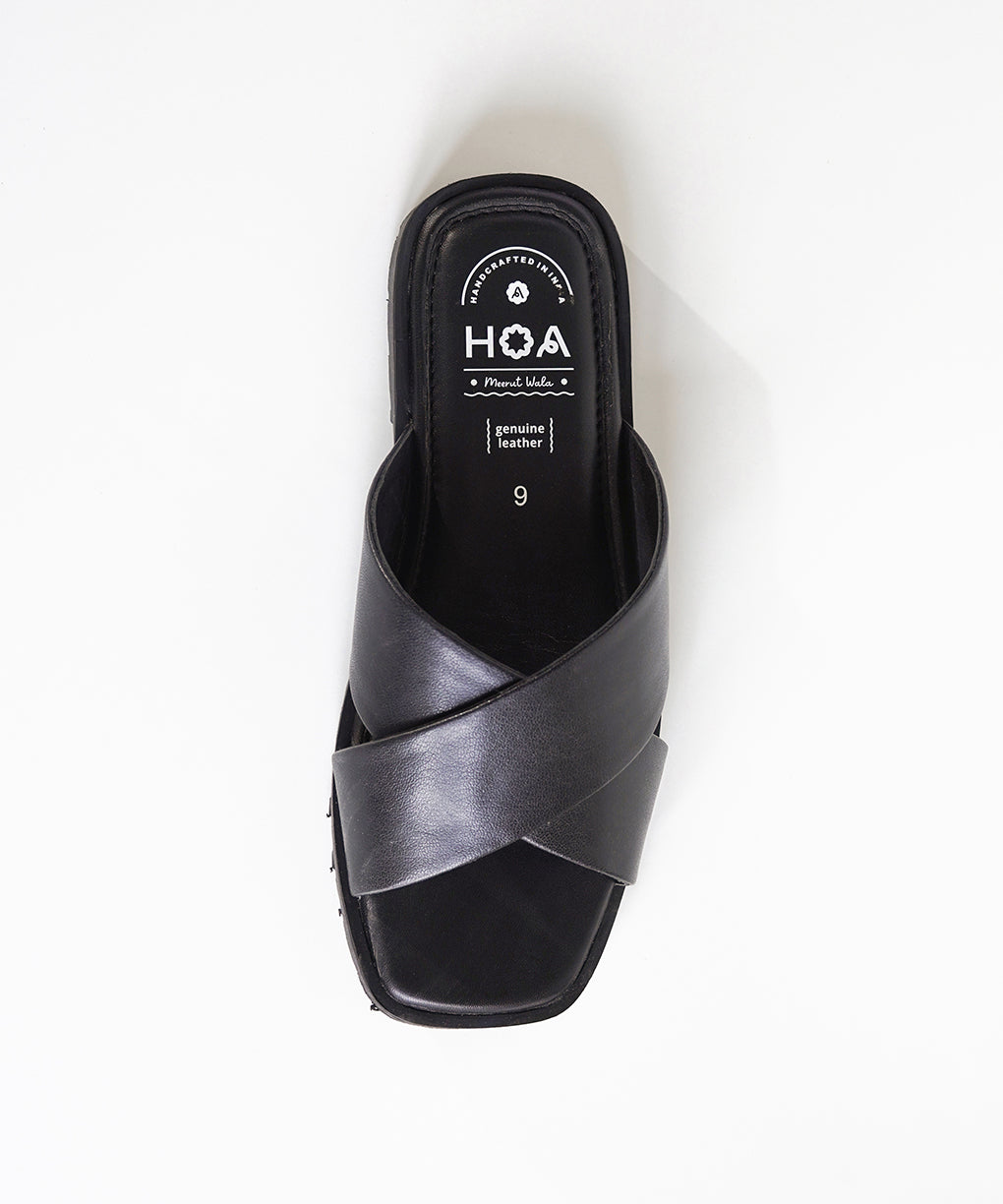 Black Criss-Cross Sandals