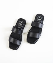 Black Double Strap Sandals
