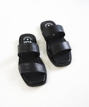 Black Double Strap Sandals