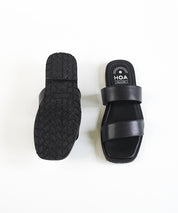 Black Double Strap Sandals