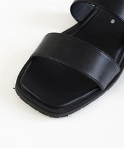 Black Double Strap Sandals