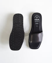 Black Slip-on Flat Sandals