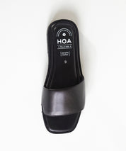 Black Slip-on Flat Sandals