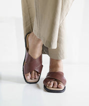Brown Criss-Cross Sandals
