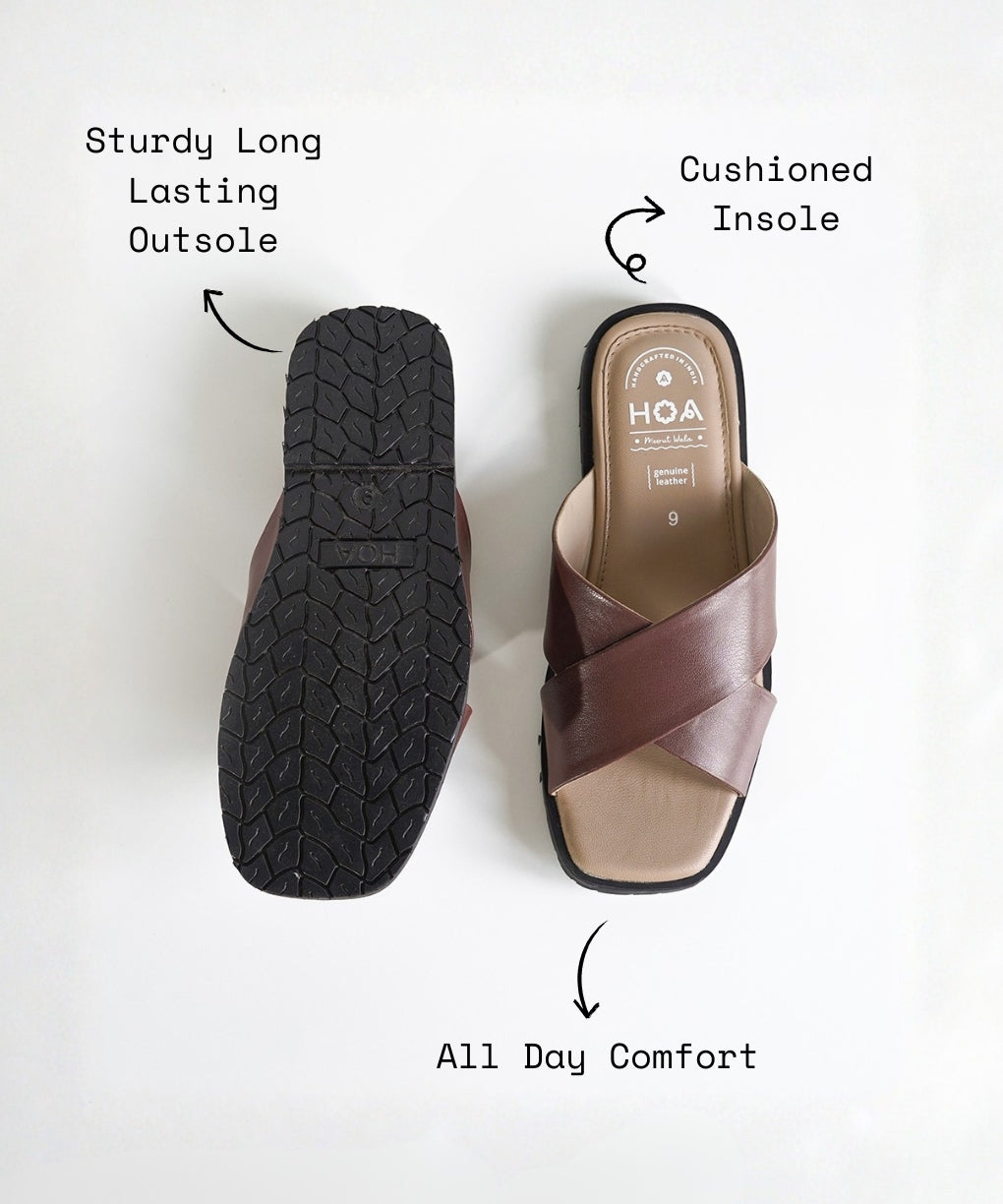 Brown Criss-Cross Sandals