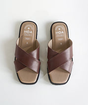Brown Criss-Cross Sandals