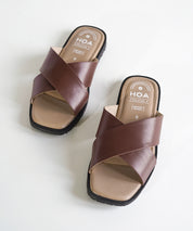 Brown Criss-Cross Sandals