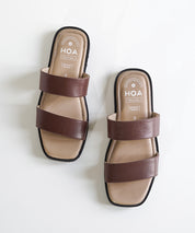 Brown Double Strap Sandals