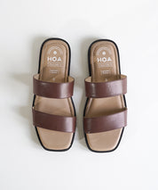 Brown Double Strap Sandals