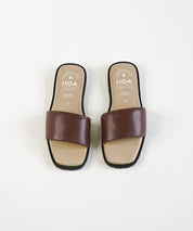 Brown Slip-on Flat Sandals