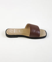 Brown Slip-on Flat Sandals
