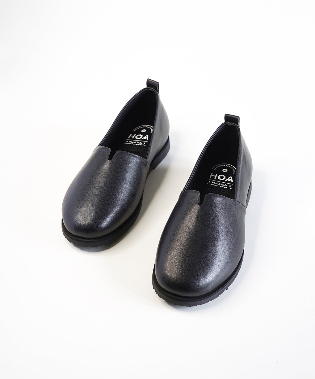 Black Leather Loafer Shoes