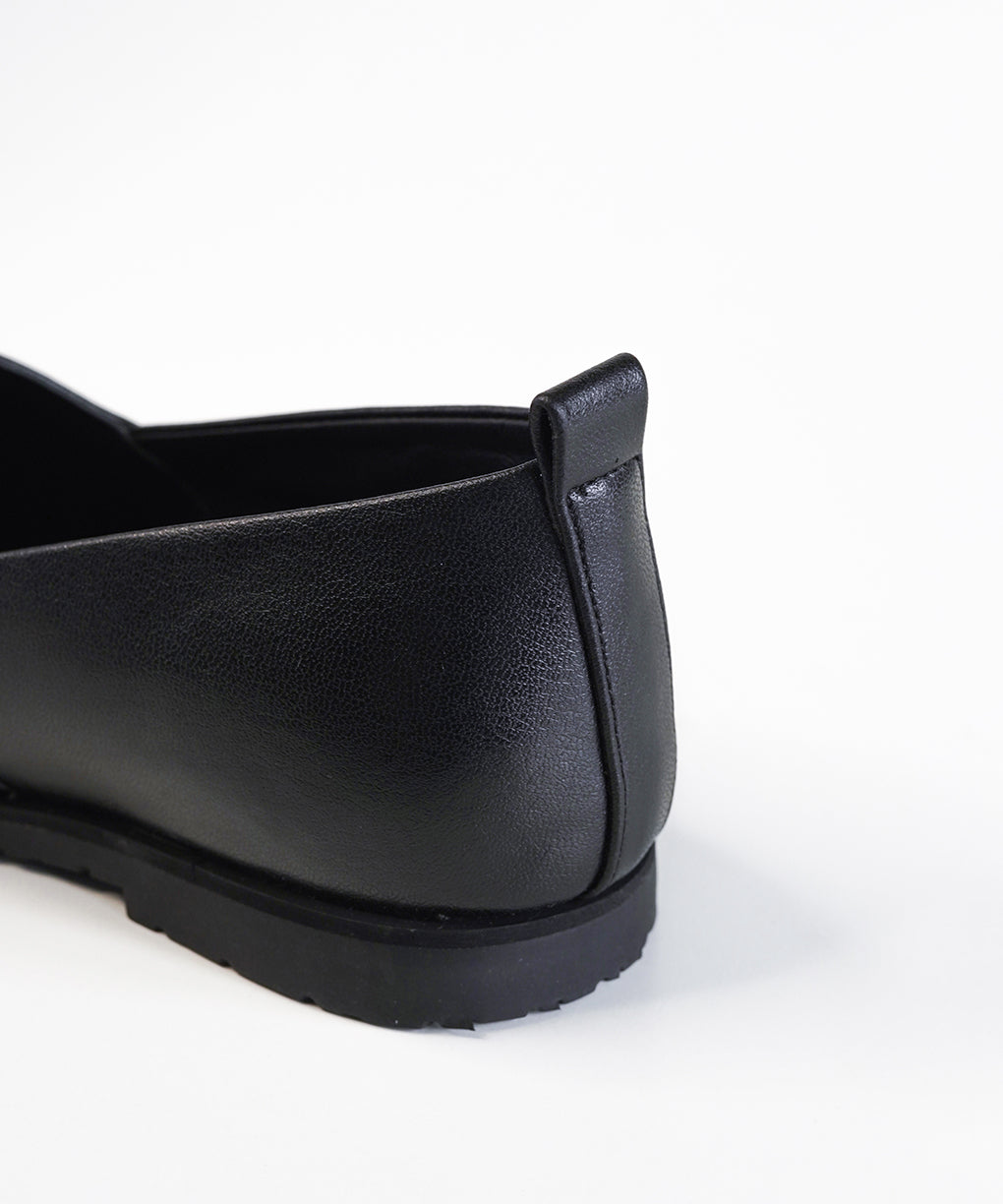 Black Leather Loafer Shoes