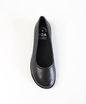 Black Leather Ballet Flats