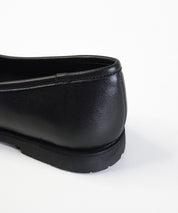 Black Leather Ballet Flats