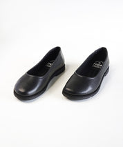 Black Leather Ballet Flats
