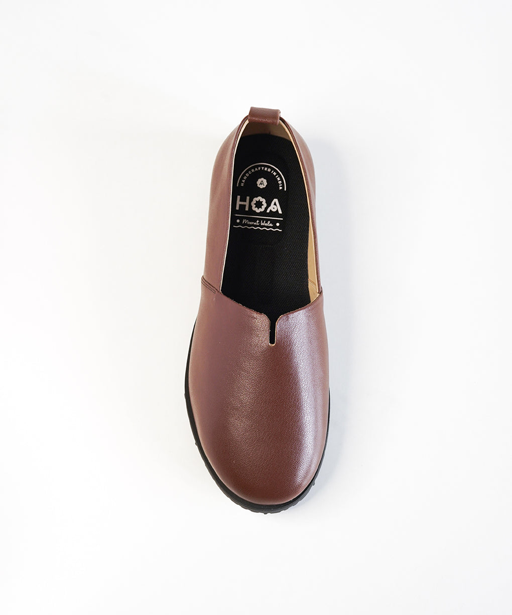Brown Leather Loafer Shoes