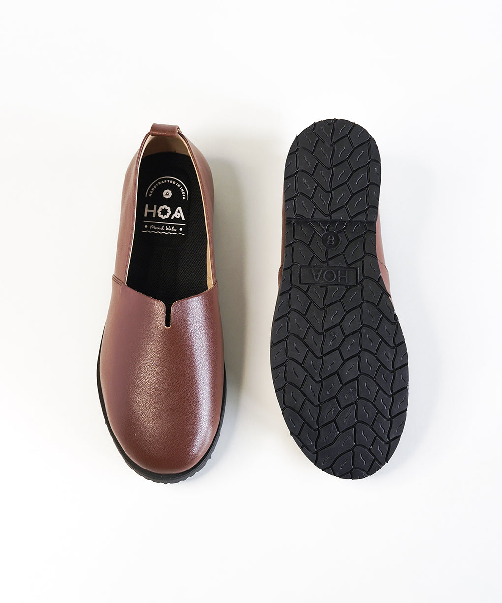 Brown Leather Loafer Shoes