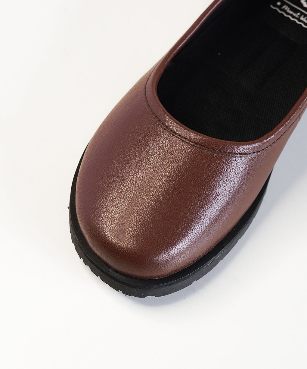 Brown Leather Ballet Flats