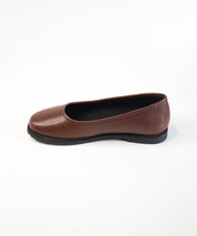 Brown Leather Ballet Flats