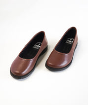 Brown Leather Ballet Flats