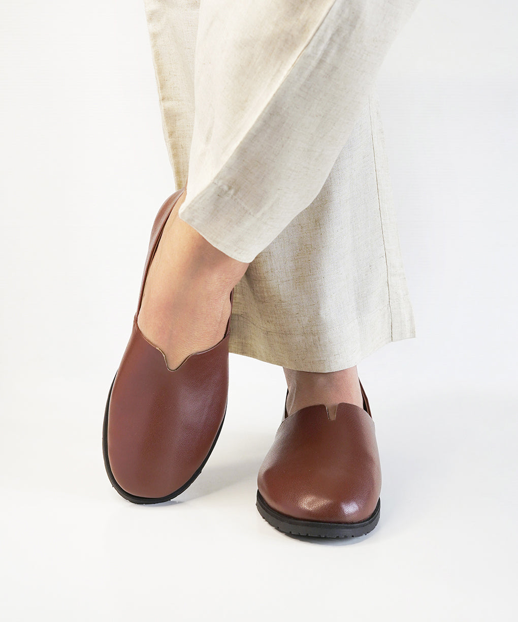 Brown Leather Loafer Shoes
