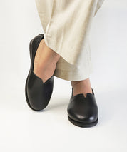 Black Leather Loafer Shoes