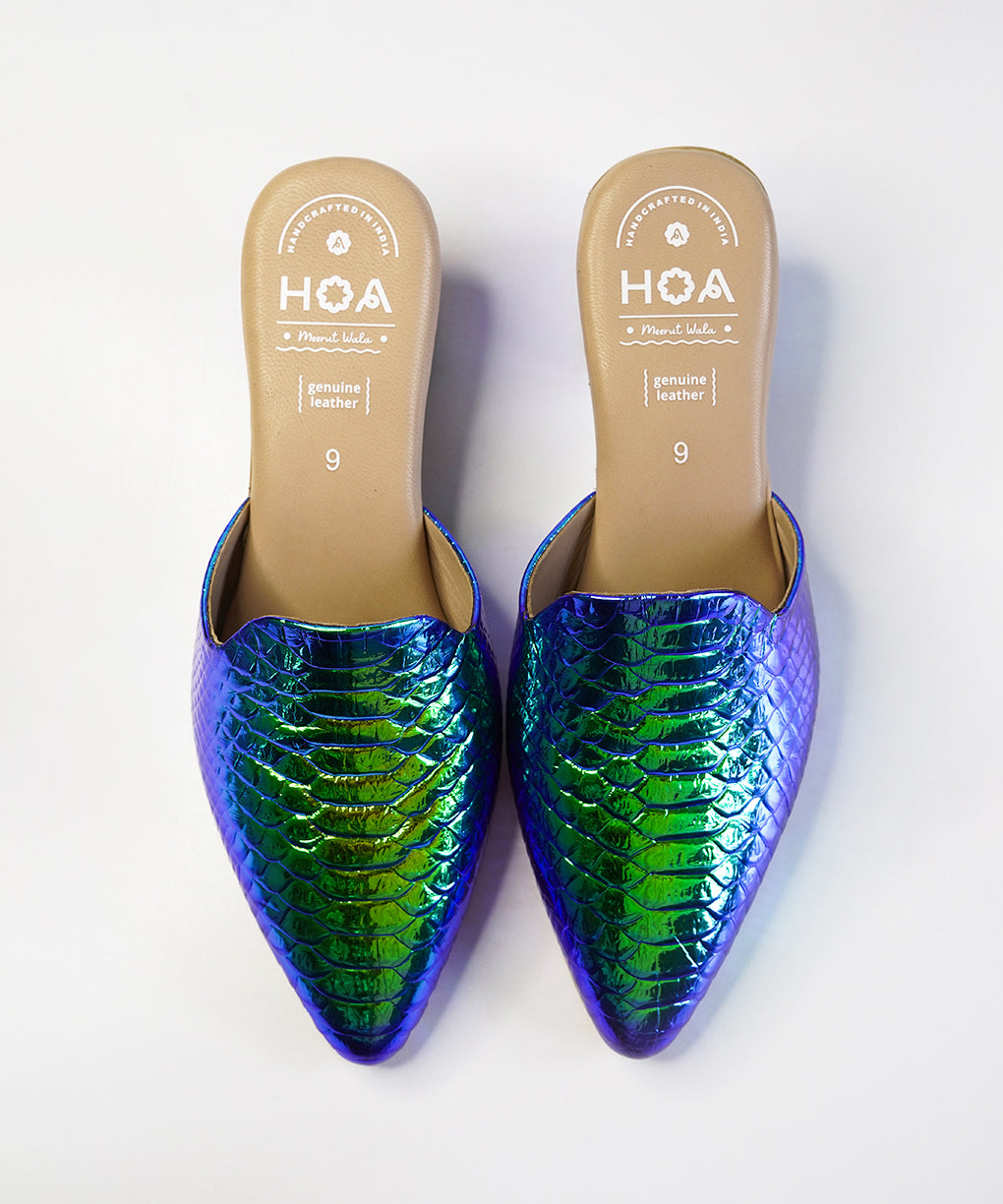 Mermaid-Block Mules Heels