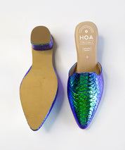 Mermaid-Block Mules Heels