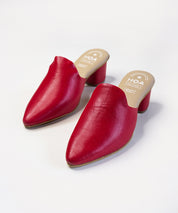Red-Block Mules Heels