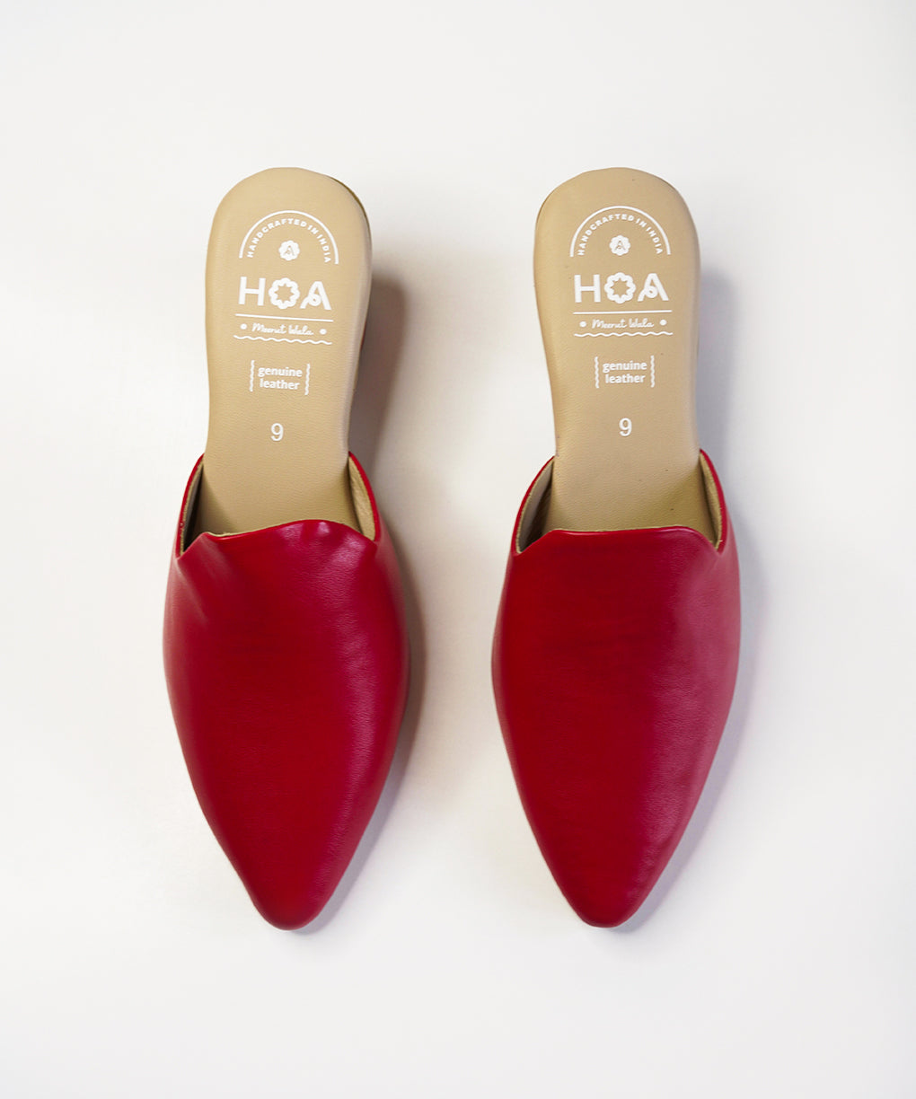 Red-Block Mules Heels