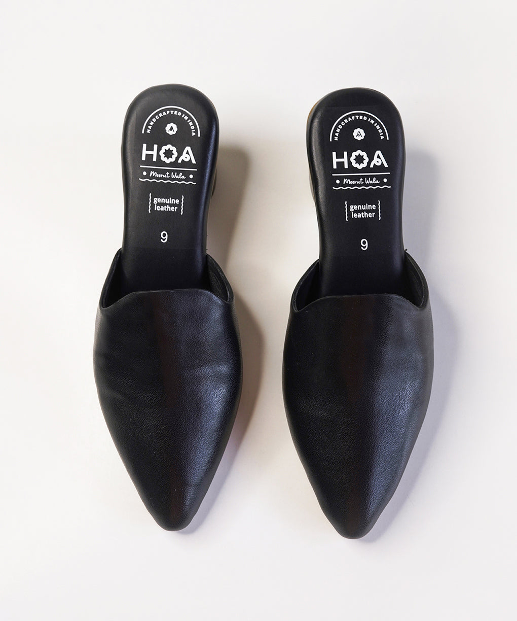 Black-Block Mules Heels