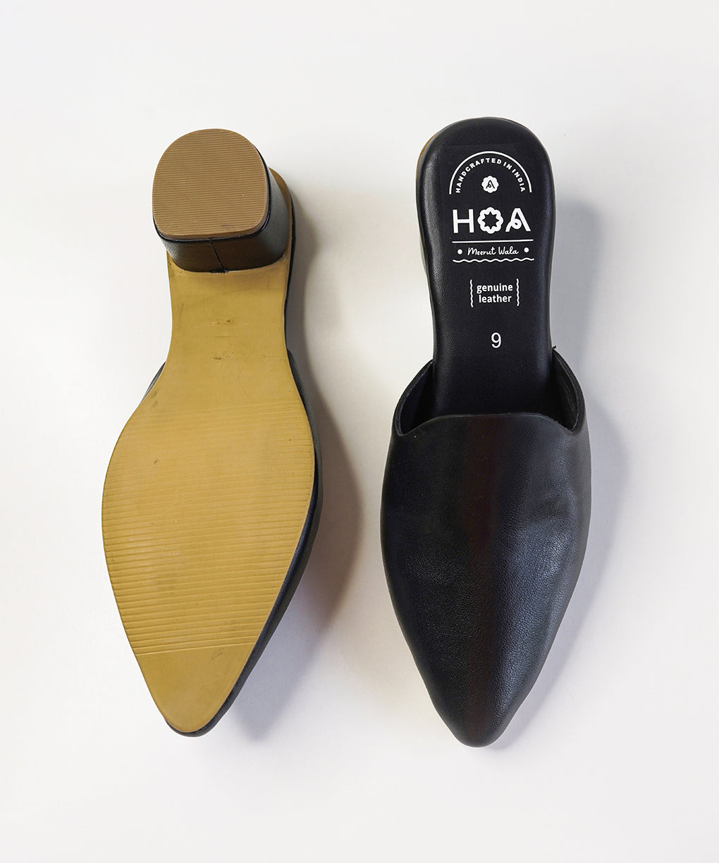 Black-Block Mules Heels