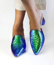 Mermaid-Block Mules Heels