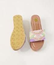 Bulbul Pastel Open Toe Wedge Sandal