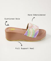 Bulbul Pastel Open Toe Wedge Sandal