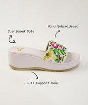 Hawa Hawai White Open Toe Wedge Sandal