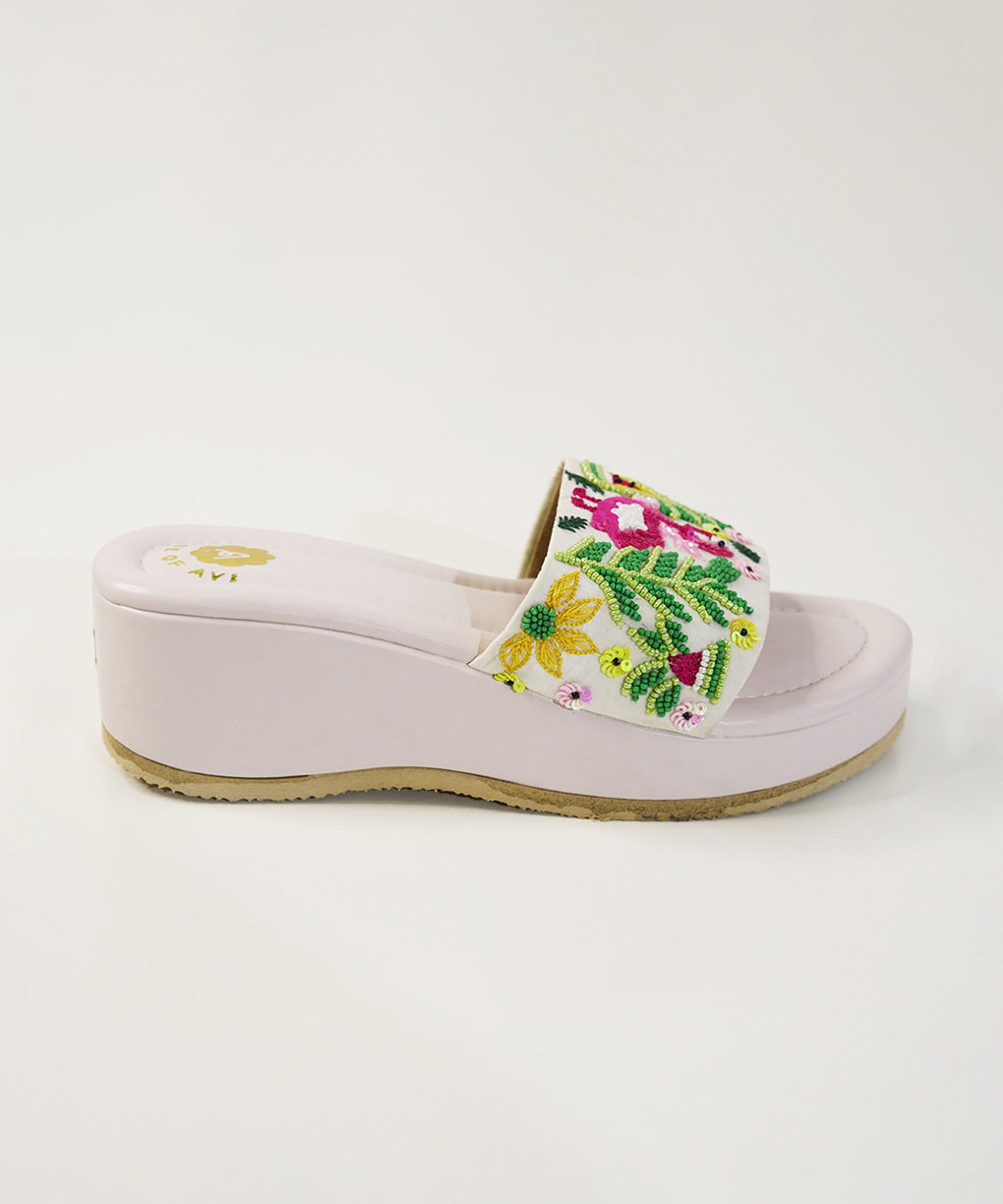 Hawa Hawai White Open Toe Wedge Sandal