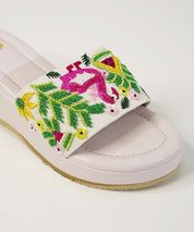 Hawa Hawai White Open Toe Wedge Sandal