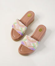 Bulbul Pastel Open Toe Wedge Sandal