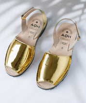 Golden Slingback Sandals