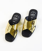Gold Criss Cross Sandals