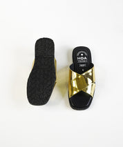 Gold Criss Cross Sandals