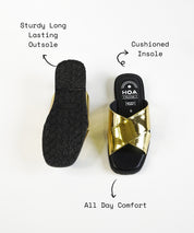 Gold Criss Cross Sandals